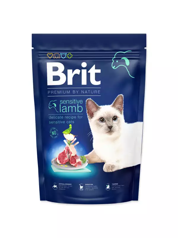 Krmivo Brit Premium by Nature Cat Sensitive Lamb 1,5kg
