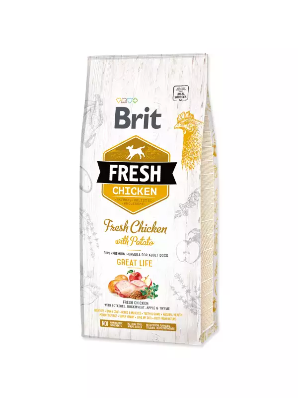 Krmivo Brit Fresh Chicken with Potato Adult Great Life 12kg