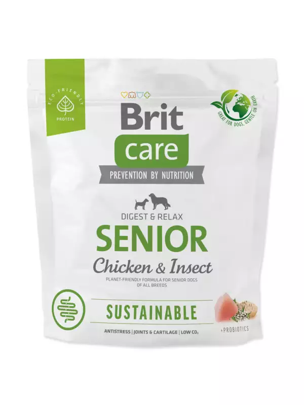 Krmivo Brit Care Dog Sustainable Senior Chicken & Insect 1kg