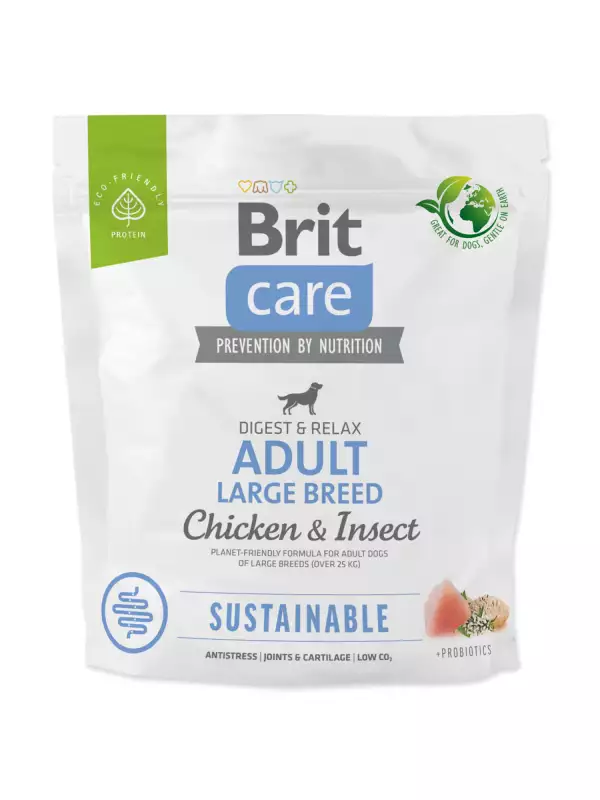 Krmivo Brit Care Dog Sustainable Adult Large Breed Chicken & Insect 1kg