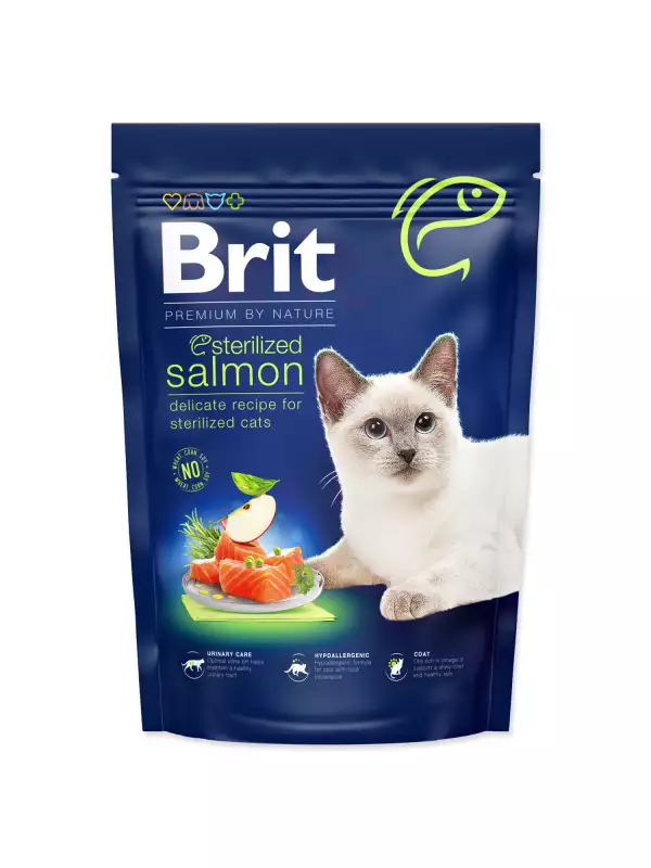 Krmivo Brit Premium by Nature Cat Sterilized Salmon 800g