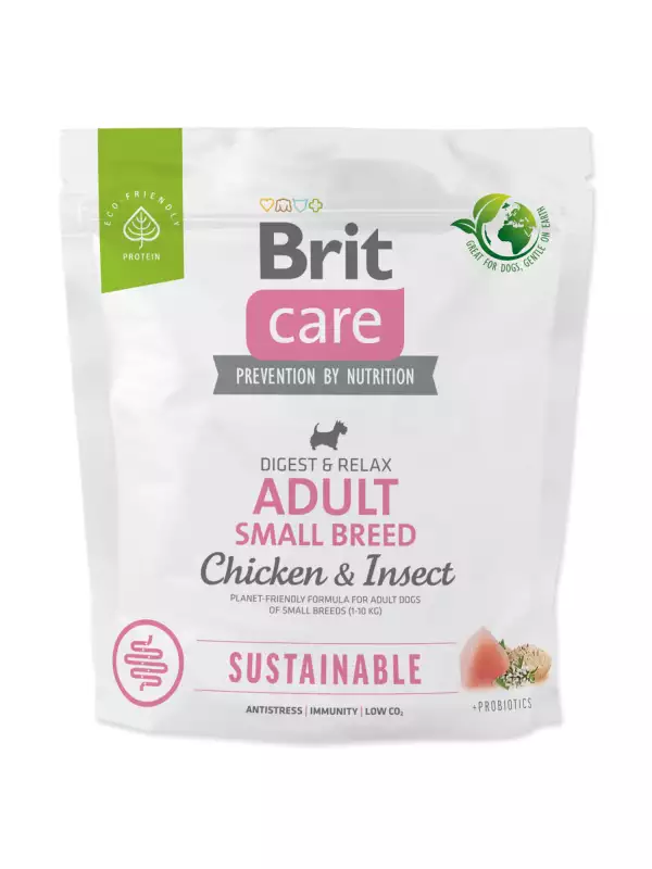 Krmivo Brit Care Dog Sustainable Adult Small Breed Chicken & Insect 1kg
