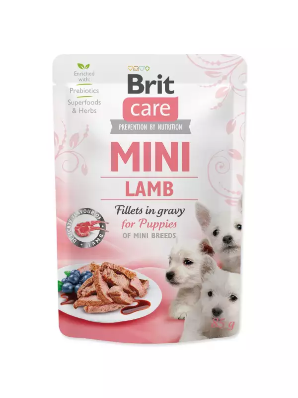 Kapsička Brit Care Mini Puppy jehně, filety v omáčce 85g