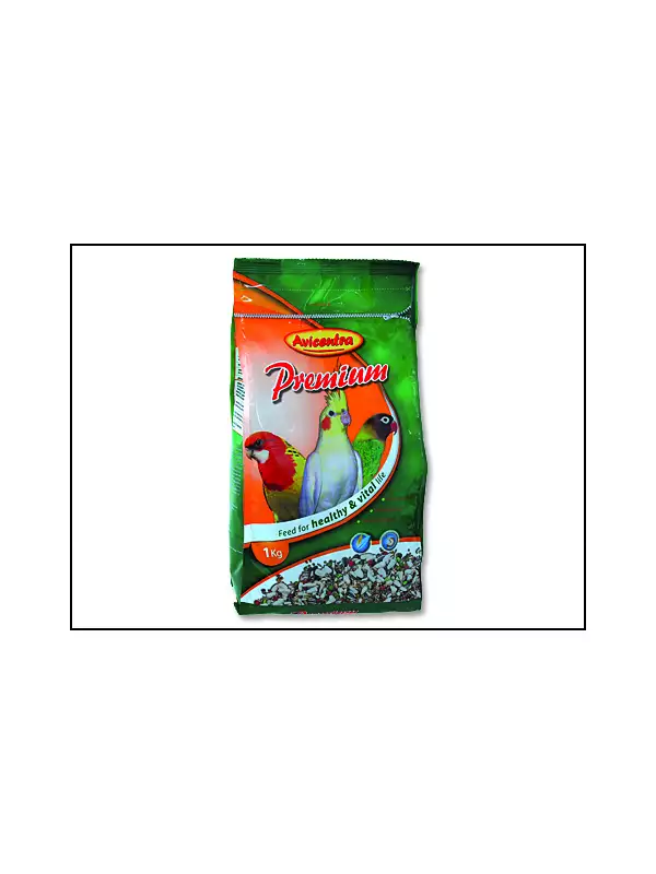 Krmivo AVICENTRA premium pro malé a střední papoušky (1kg)