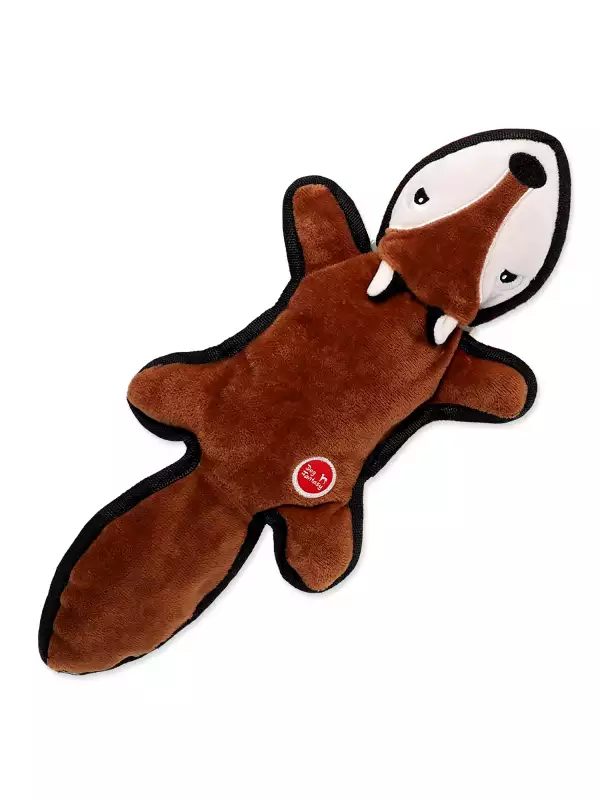 Hračka Dog Fantasy Recycled Toy liška pískací se šustícím ocasem 39cm