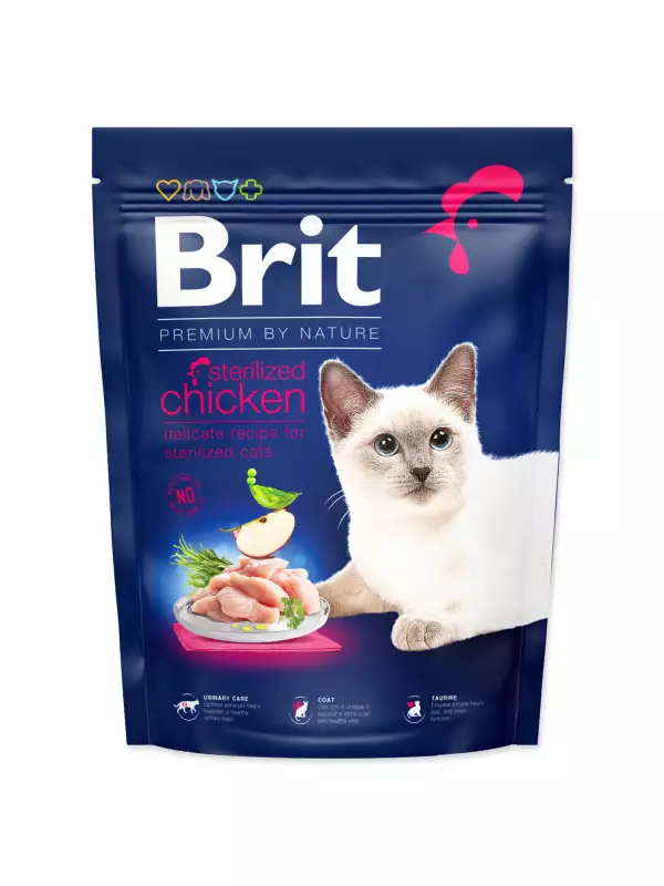 Krmivo Brit Premium by Nature Cat Sterilized Chicken 300g