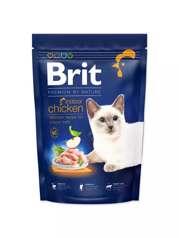 Krmivo Brit Premium by Nature Cat Indoor Chicken 1,5kg