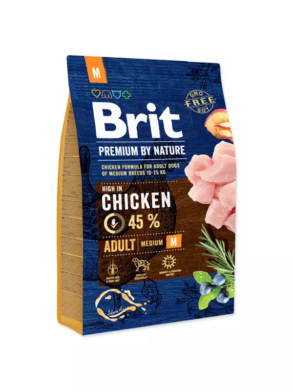 Krmivo Brit Premium by Nature Adult M 3kg