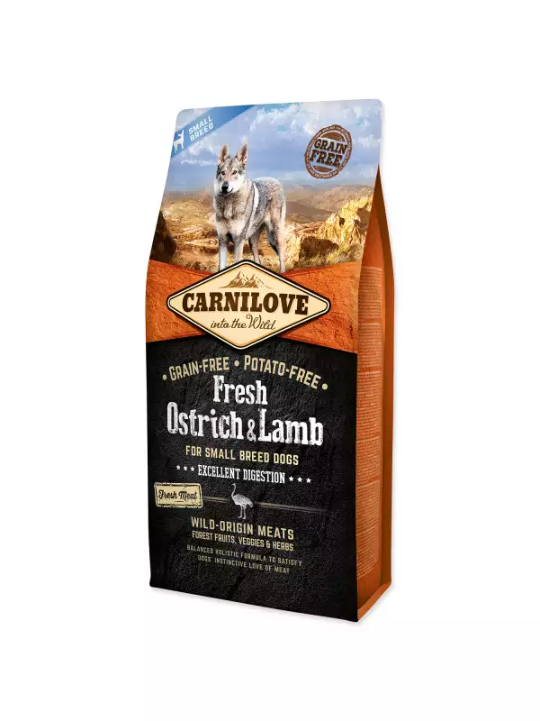 Krmivo Carnilove Dog Small Breed Fresh Ostrich & Lamb 6kg