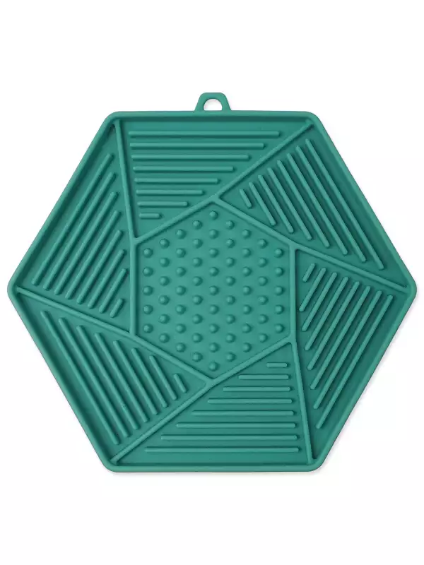 Podložka lízací Epic Pet Lick&Snack hexagon světle zelený 17x15cm