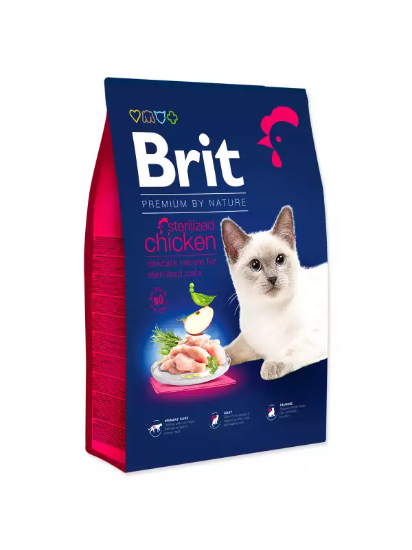 Krmivo Brit Premium by Nature Cat Sterilized Chicken 8kg