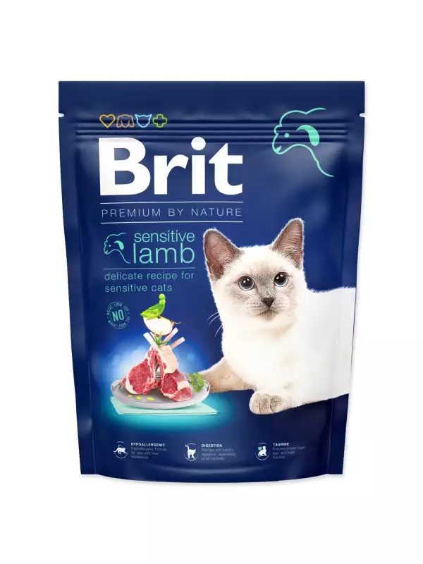 Krmivo Brit Premium by Nature Cat Sensitive Lamb 300g