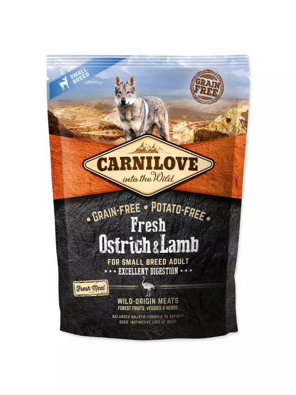 Krmivo Carnilove Dog Small Breed Fresh Ostrich & Lamb 1,5kg