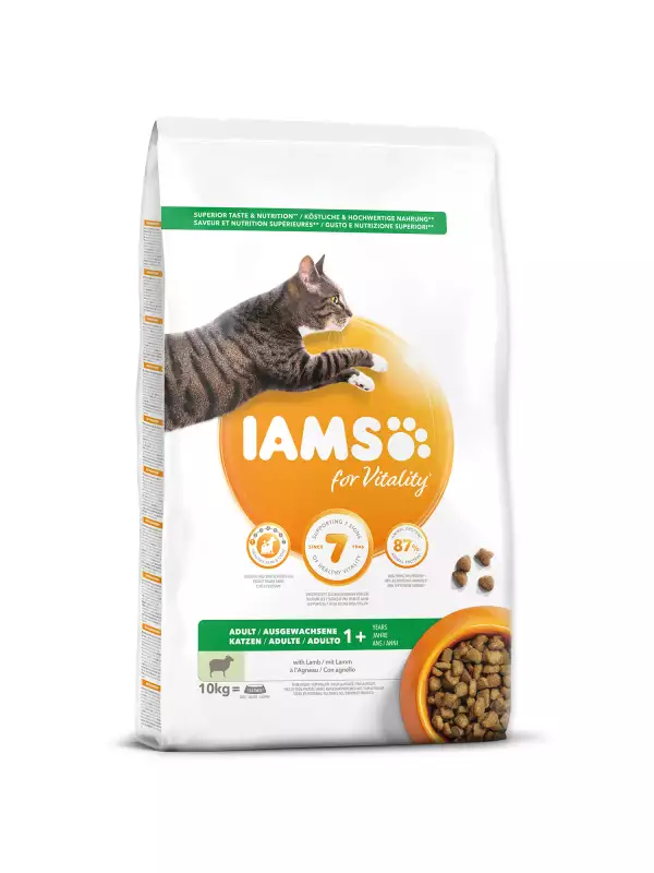 Krmivo IAMS Cat Adult Lamb 10kg 