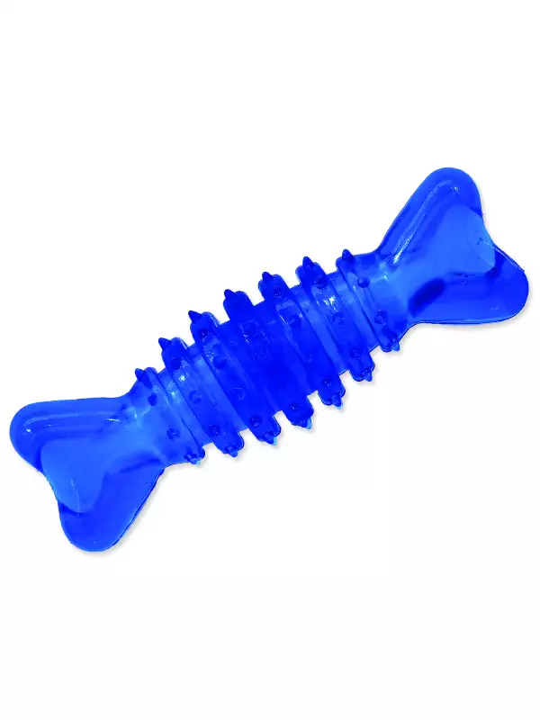 Hračka Dog Fantasy kost válec gumová modrá 12cm