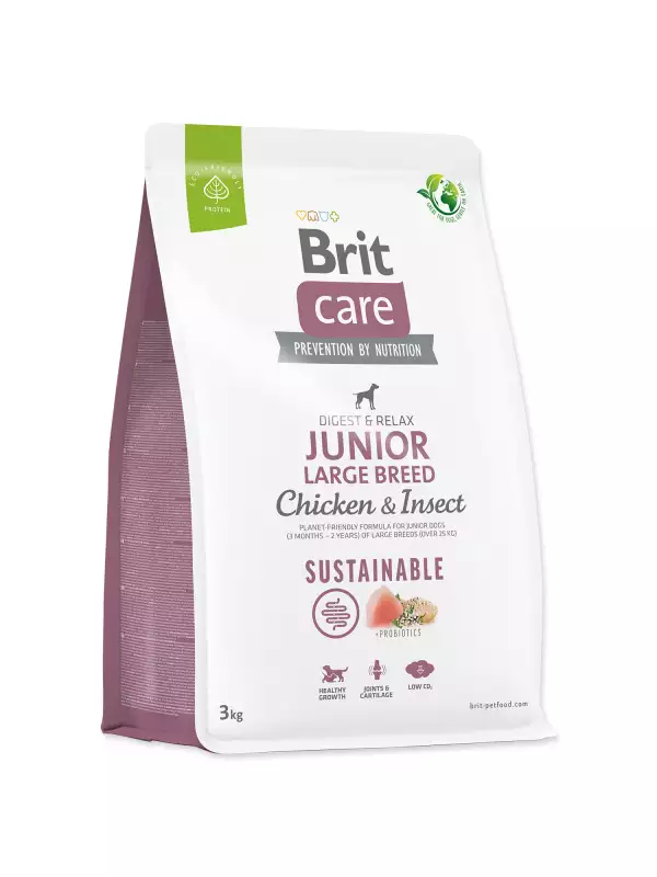 Krmivo Brit Care Dog Sustainable Junior Large Breed Chicken & Insect 3kg