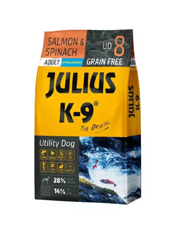 JULIUS K-9 10kg ADULT SALMON&SPINACH