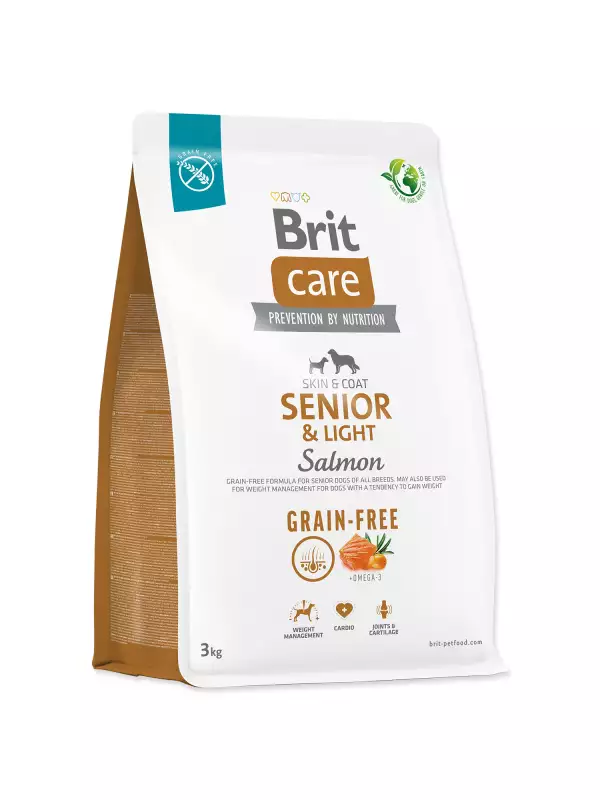 Krmivo Brit Care Dog Grain-free Senior & Light Salmon 3kg
