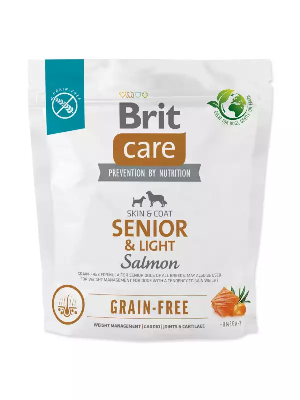 Krmivo Brit Care Dog Grain-free Senior & Light Salmon 1kg