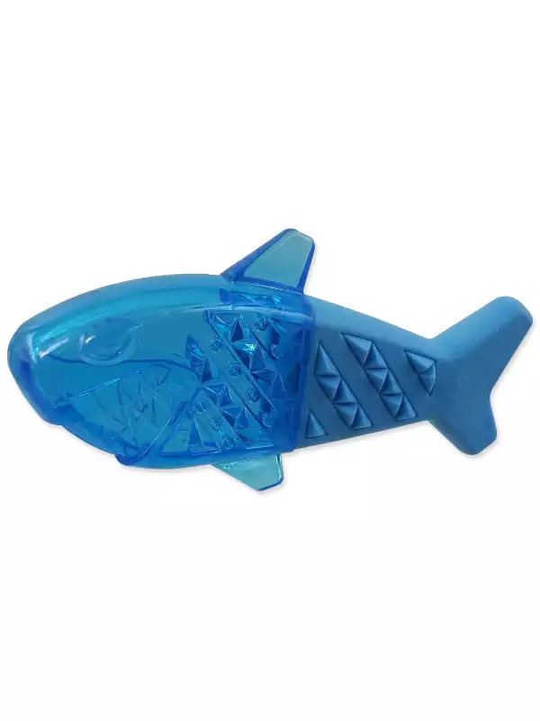 Hračka Dog Fantasy žralok chladící modrá 18x9x4cm