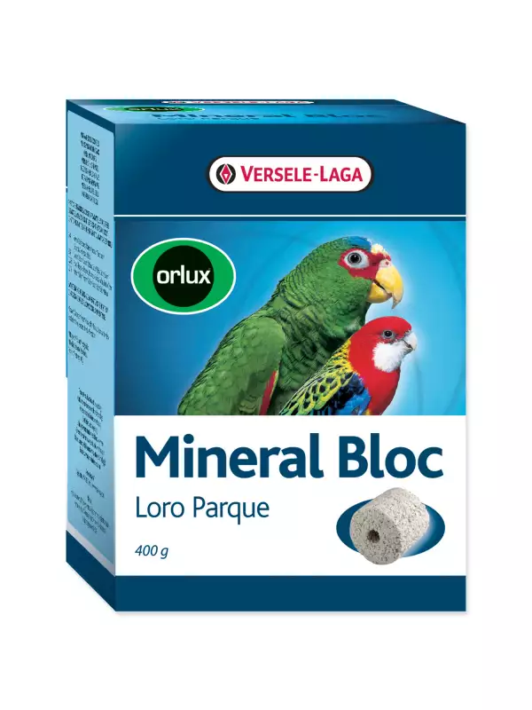 Blok Versele-Laga minerální Loro Parque lisovaný grit s korály velké papoušky 400g