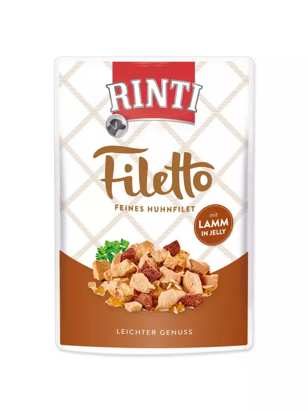 Kapsička Rinti Filetto Adult kuře a jehně v želé 100g