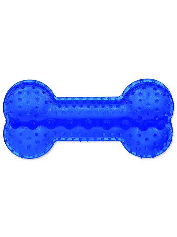 Hračka DOG FANTASY kost gumová modrá 12 cm (1ks)