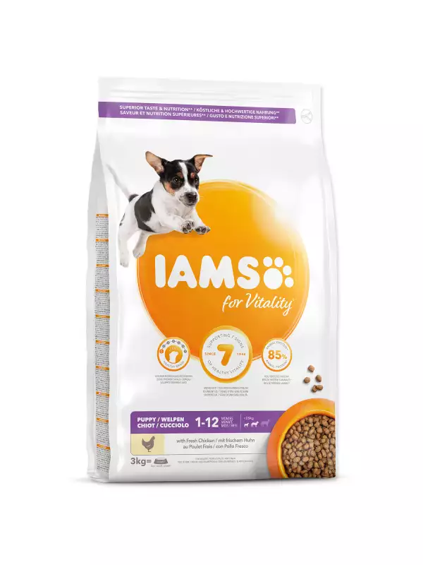 Krmivo IAMS Dog Puppy Small & Medium Chicken 3kg 