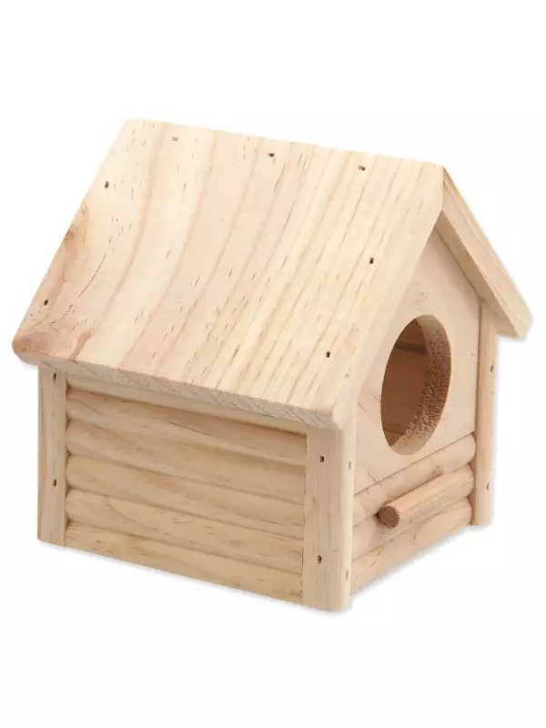 Domek SMALL ANIMAL Budka dřevěný 12 x 12 x 13,5 cm