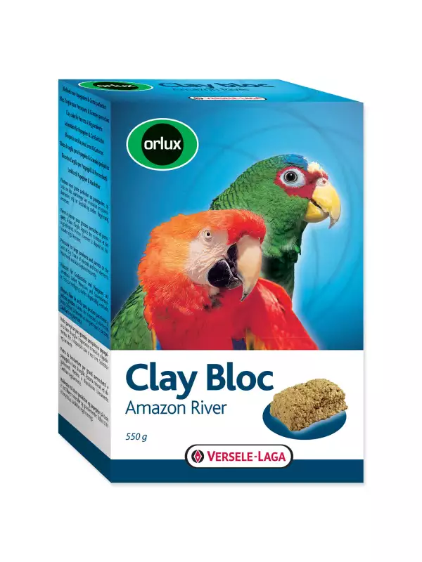 Blok Versele-Laga jílový Clay Bloc Amazon River pro větší papoušky 550g