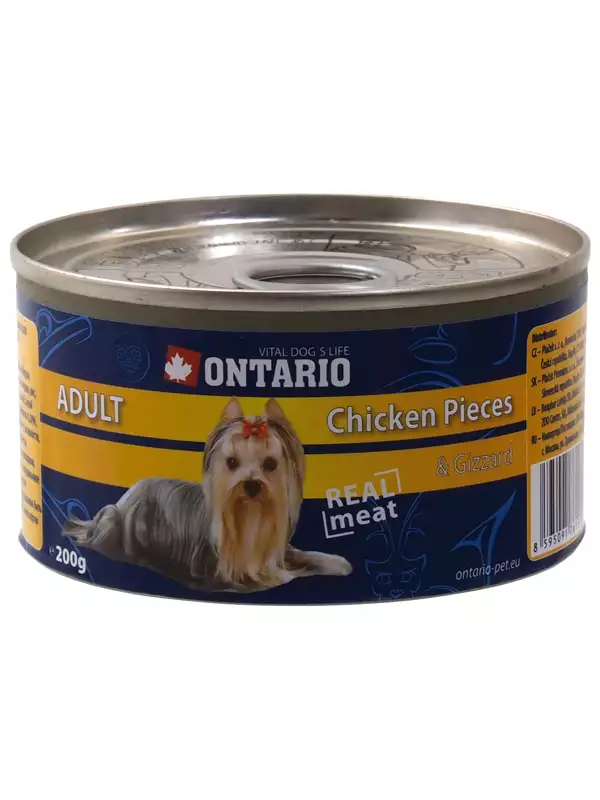 Konzerva Ontario kuřecí kousky a žaludky 200g
