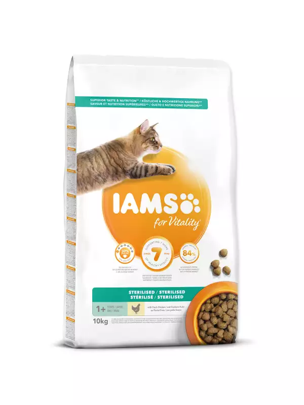 Krmivo IAMS Cat Adult/Senior Weight Control/Sterilized Chicken 10kg
