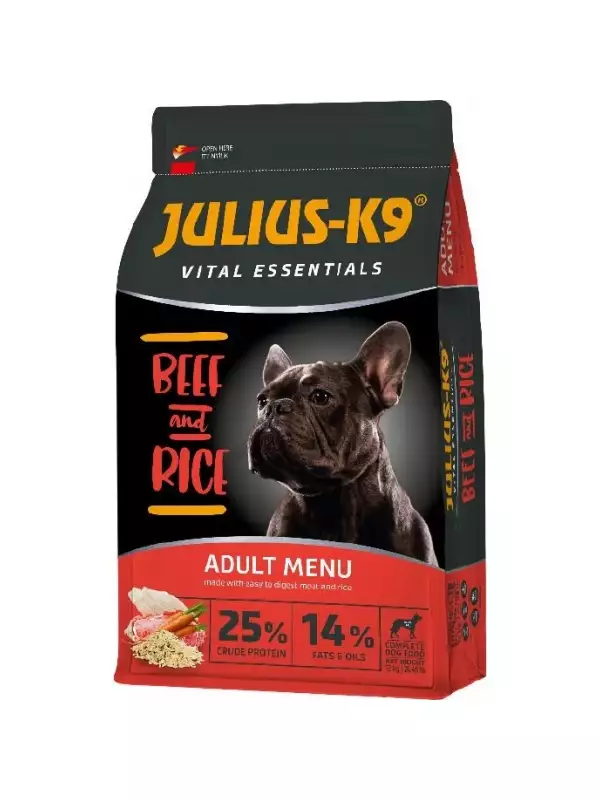 JULIUS K-9 HighPremium 12+2kg ADULT Vital Essentials BEEF&Rice