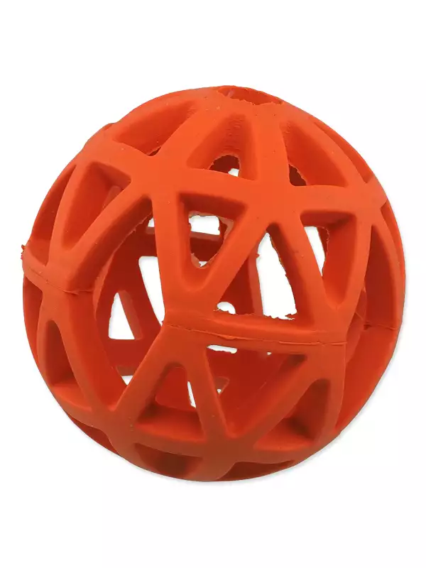 Hračka Dog Fantasy míček děrovaný oranžový 9cm