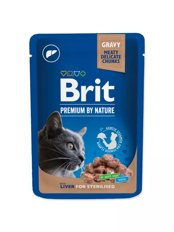 Kapsička Brit Premium Cat Sterilised játra 100g