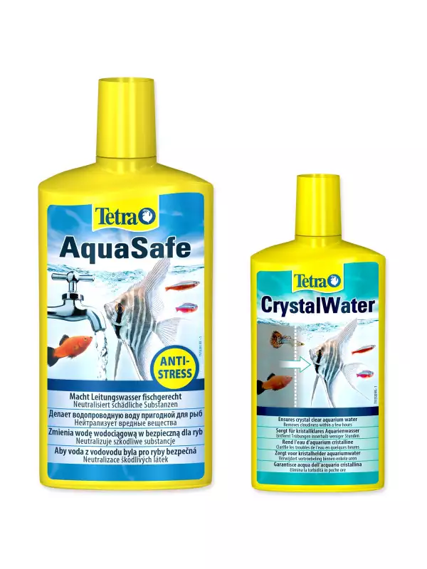 Přípravek Tetra Aqua Safe 500ml + Tetra Crystal Water 250ml zdarma