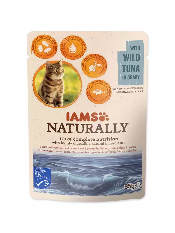 Kapsička IAMS Naturally Adult tuňák v omáčce 85g