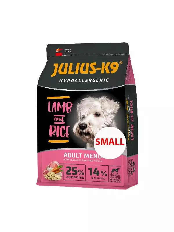 JULIUS K-9 HighPremium 3kg ADULT SMALL Hypoallergenic LAMB&Rice