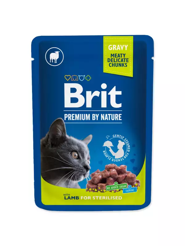 Kapsička Brit Premium Cat Sterilised jehně 100g