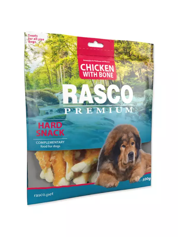 Pochoutka Rasco Premium kuřecím obalené kosti 500g