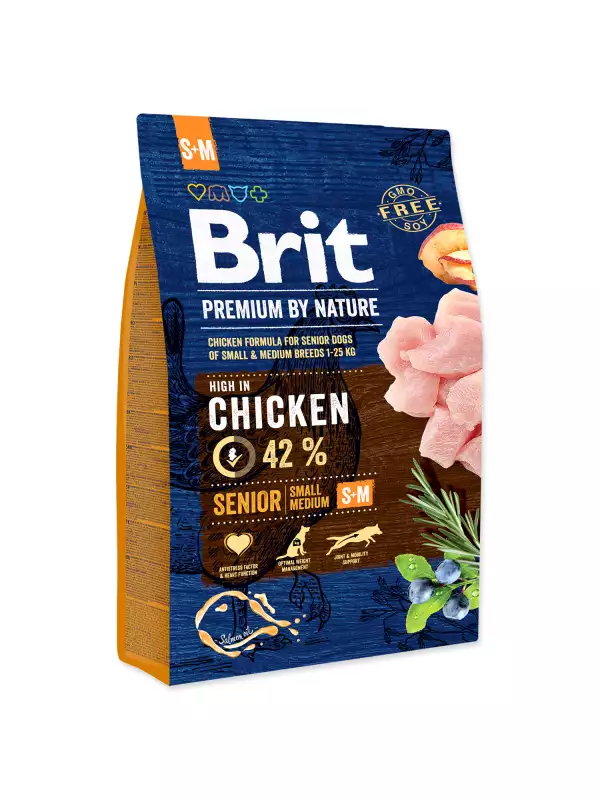 Krmivo Brit Premium by Nature Senior S+M 3kg