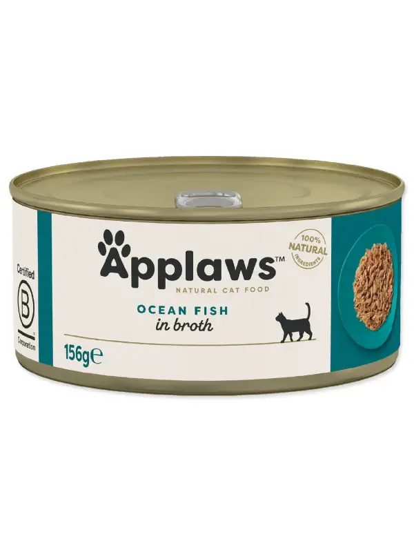 Konzerva Applaws Cat mořské ryby 156g