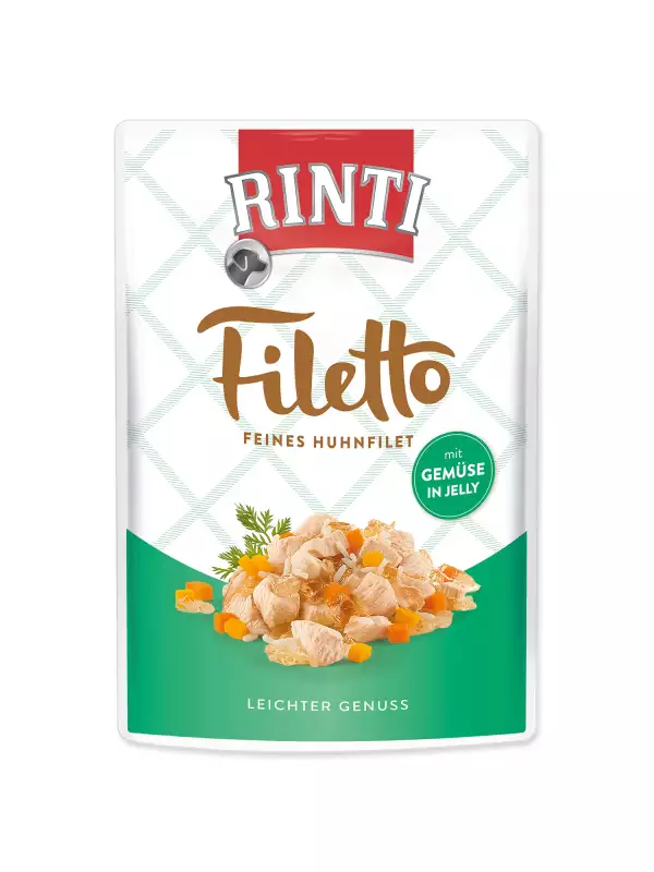 Kapsička Rinti Filetto Adult kuře a zelenina v želé 100g