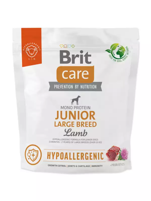 Krmivo Brit Care Dog Hypoallergenic Junior Large Breed Lamb 1kg