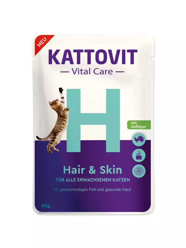 Kapsička Kattovit Vital Care Hair/Skin drůbež 85g