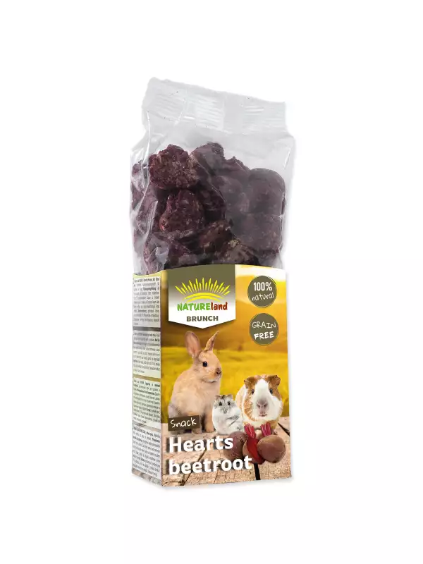 Pochoutka Nature Land Brunch srdíčka s červenou řepou 150g