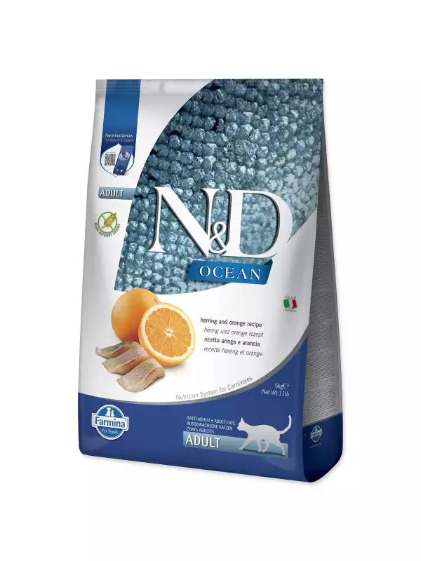 Krmivo N&D Cat Ocean Herring & Orange 5kg