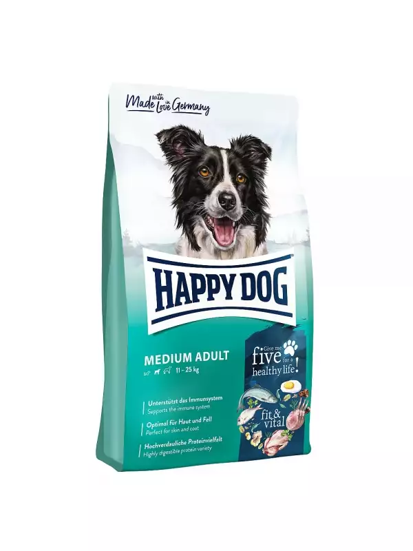 HAPPY DOG Medium Adult 12 kg + 2kg zdarma