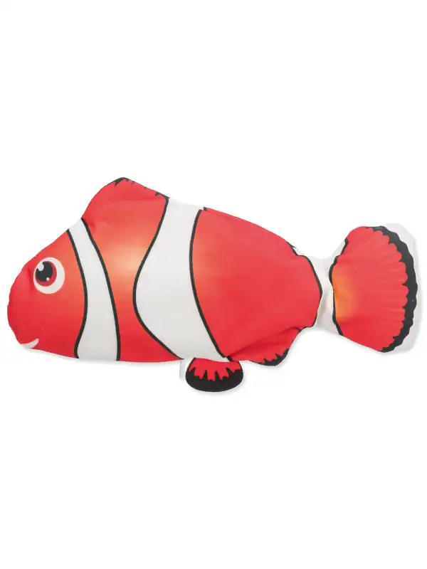 Wriggle fish, fabric, catnip, 26 cm