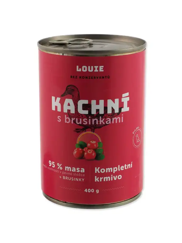 Konzerva LOUIE kachní s brusinkami 400g